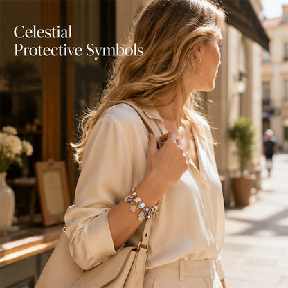 📢📢50% OFF !! ⏰Celestial Sun Moon Charm Bracelet