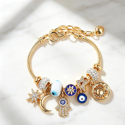 📢📢50% OFF !! ⏰Celestial Sun Moon Charm Bracelet