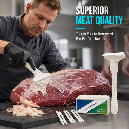 🔥 70% OFF TODAY🥩Stainless Steel Meat Scraper – Easy Fat & Fascia Removal Tool for Beef & Pork 🔪✨