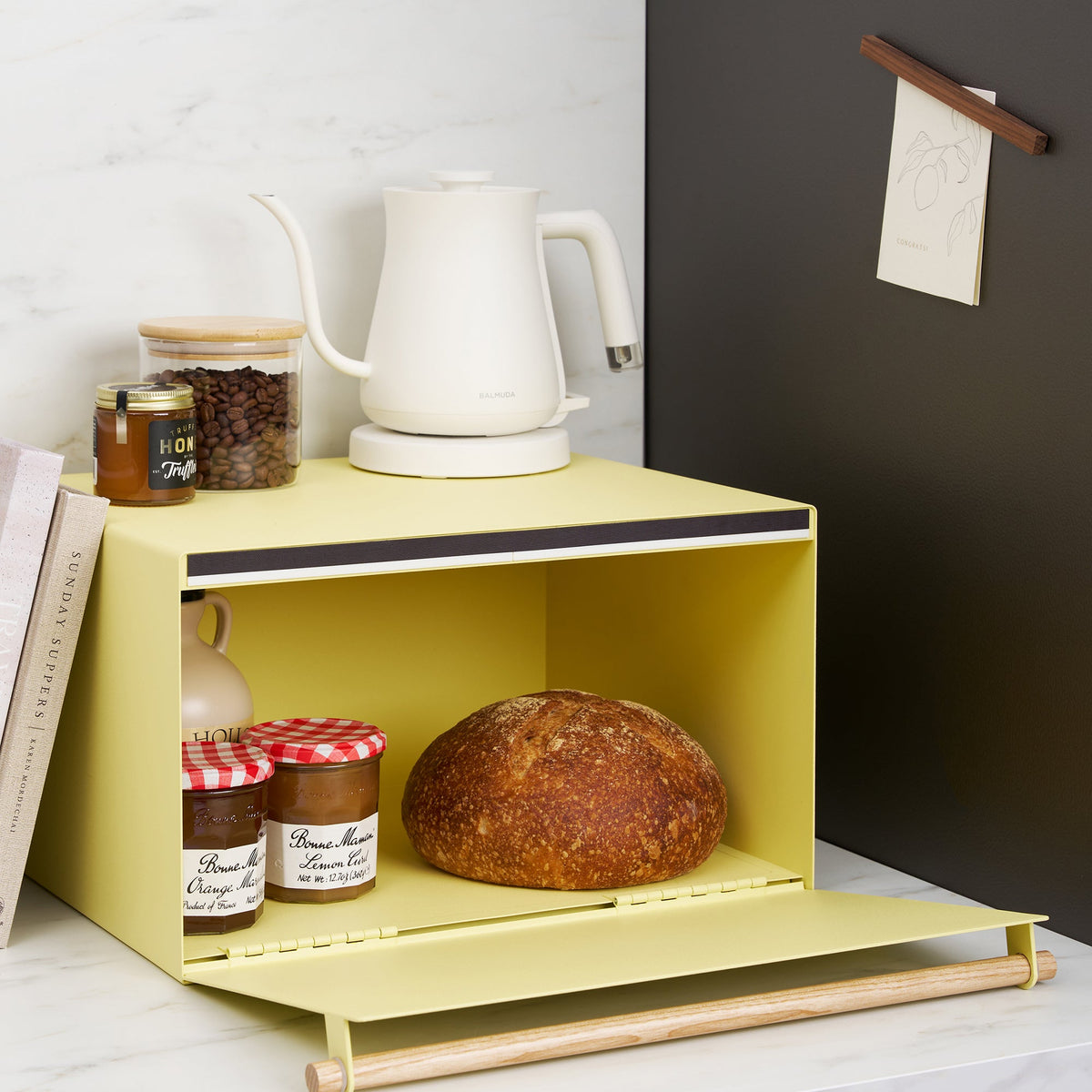Bread Box - Steel + Wood