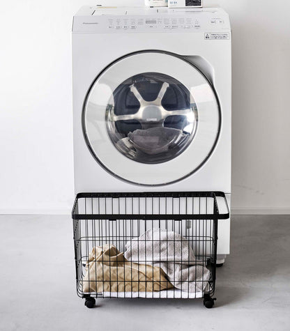Rolling Wire Basket (14.8" H)  - Steel
