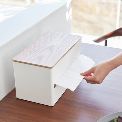 Paper Towel Dispenser - Steel + Wood