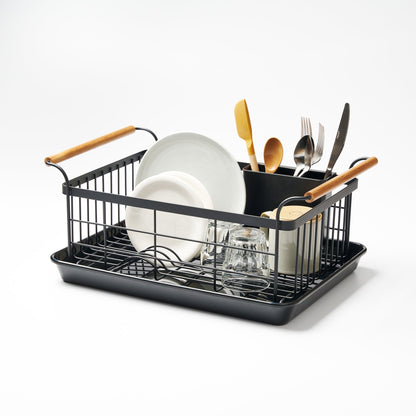 Dish Rack - Steel + Wood