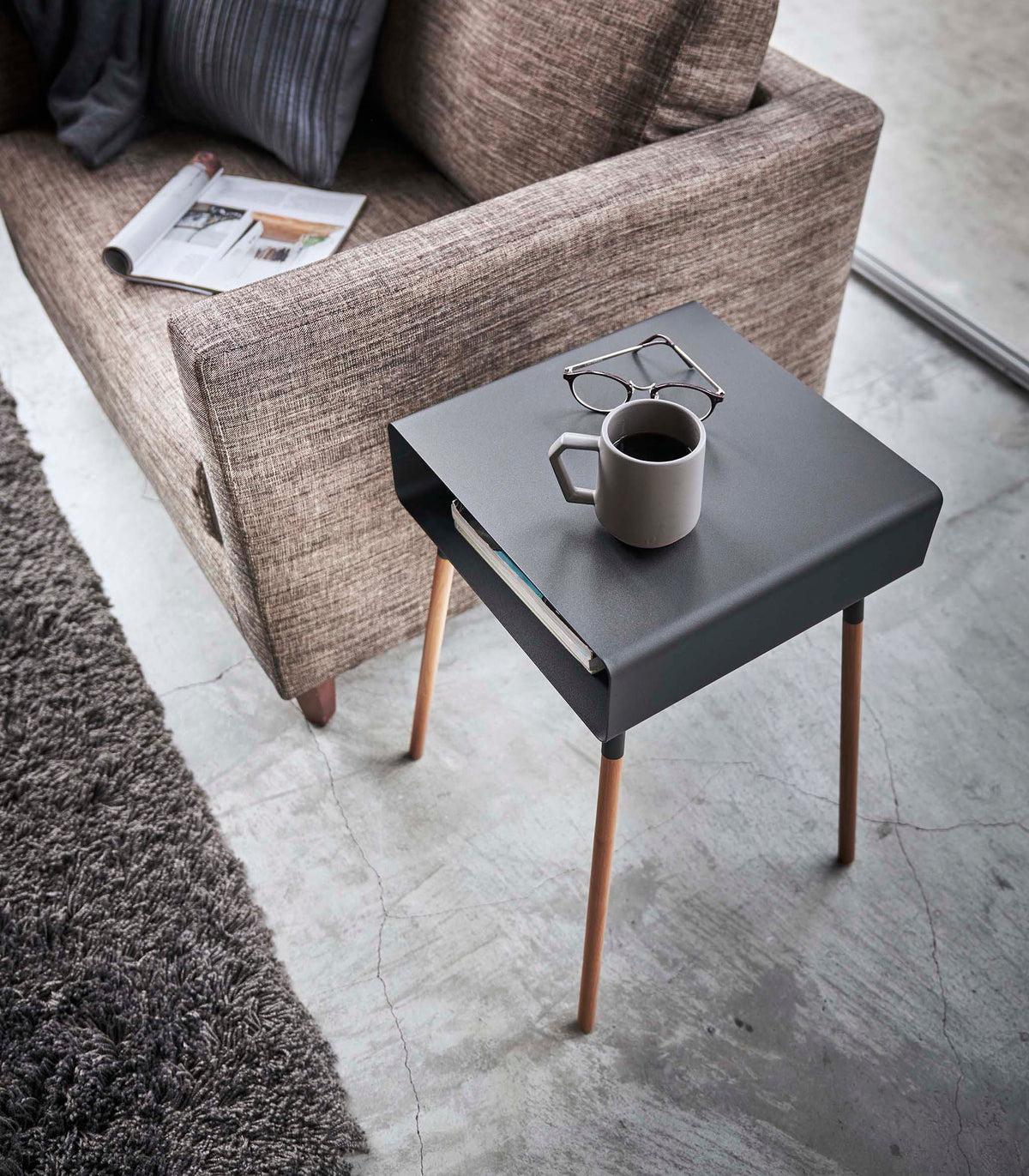 Storage Table - Tall (23" H)  - Steel + Wood