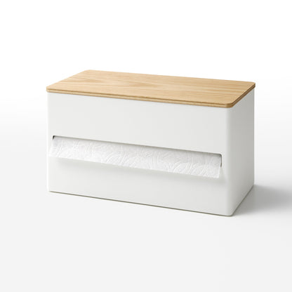 Paper Towel Dispenser - Steel + Wood