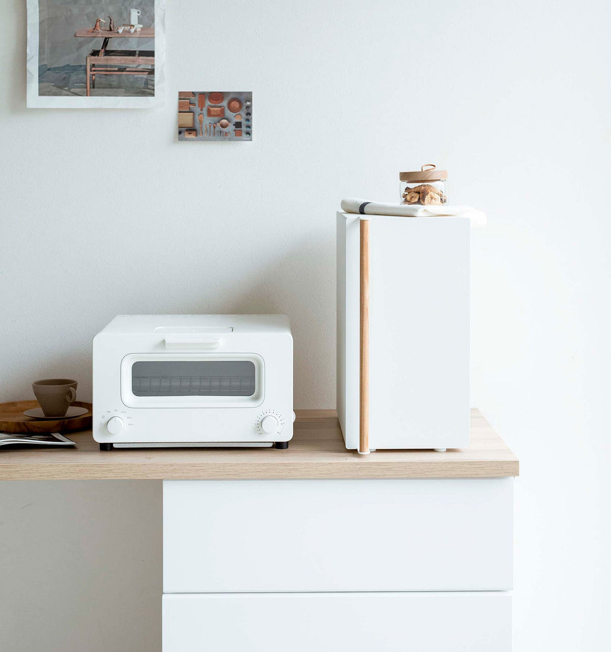 Bread Box - Vertical - Steel + Wood
