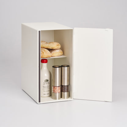 Bread Box - Vertical - Steel + Wood