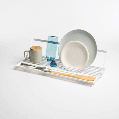 Slim Over-the-Sink Dish Drying Rack - Steel